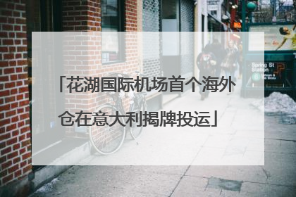 花湖国际机场首个海外仓在意大利揭牌投运