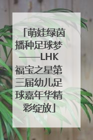 萌娃绿茵播种足球梦——LHK福宝之星第三届幼儿足球嘉年华精彩绽放