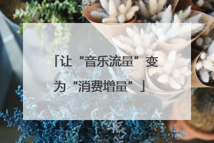 让“音乐流量”变为“消费增量”