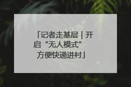 记者走基层｜开启“无人模式” 方便快递进村