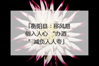 衡阳县：移风易俗入人心 “办酒”减负人人夸