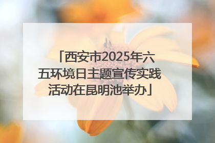 西安市2025年六五环境日主题宣传实践活动在昆明池举办
