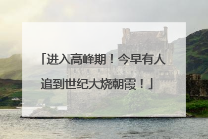 进入高峰期！今早有人追到世纪大烧朝霞！