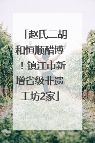 赵氏二胡和恒顺醋博！镇江市新增省级非遗工坊2家