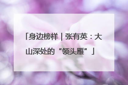 身边榜样｜张有英：大山深处的“领头雁”