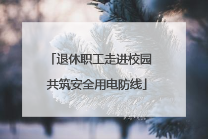 退休职工走进校园 共筑安全用电防线