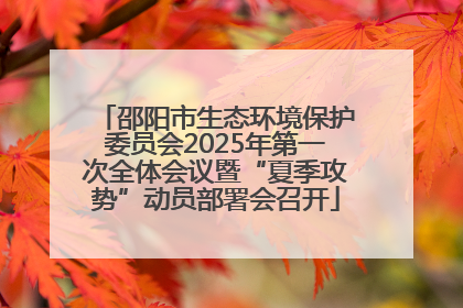 邵阳市生态环境保护委员会2025年第一次全体会议暨“夏季攻势”动员部署会召开