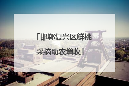 邯郸复兴区鲜桃采摘助农增收