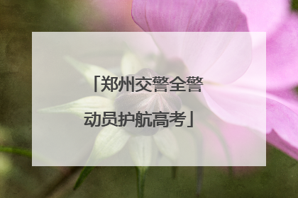 郑州交警全警动员护航高考