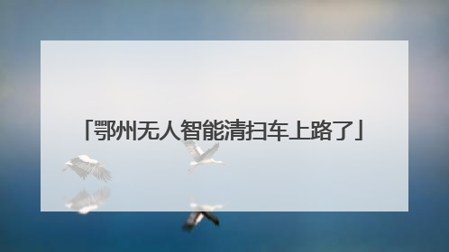 鄂州无人智能清扫车上路了