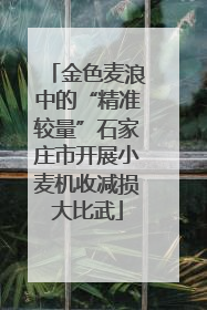 金色麦浪中的“精准较量”石家庄市开展小麦机收减损大比武