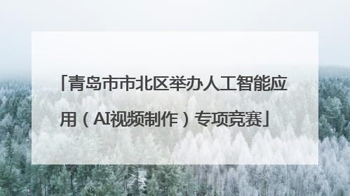 青岛市市北区举办人工智能应用（AI视频制作）专项竞赛