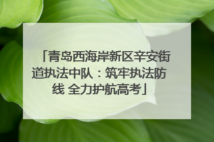 青岛西海岸新区辛安街道执法中队：筑牢执法防线 全力护航高考
