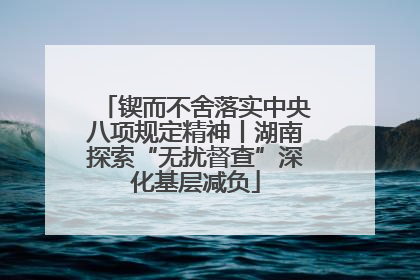 锲而不舍落实中央八项规定精神丨湖南探索“无扰督查”深化基层减负
