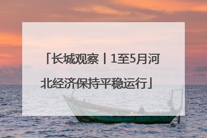 长城观察丨1至5月河北经济保持平稳运行