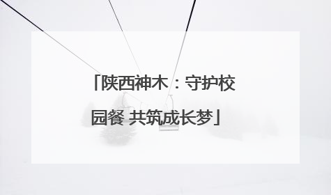 陕西神木：守护校园餐 共筑成长梦