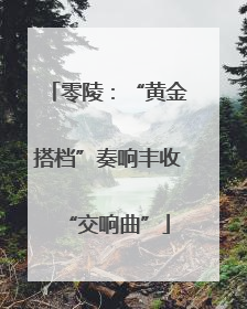 零陵：“黄金搭档”奏响丰收“交响曲”