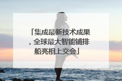 集成最新技术成果，全球最大智能铺排船亮相上交会