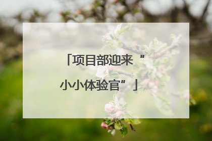 项目部迎来“小小体验官”