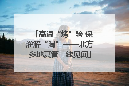 高温“烤”验 保灌解“渴”——北方多地夏管一线见闻