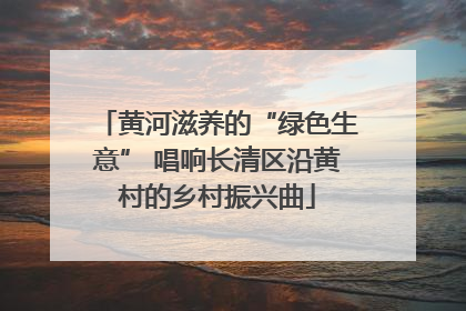 黄河滋养的“绿色生意” 唱响长清区沿黄村的乡村振兴曲
