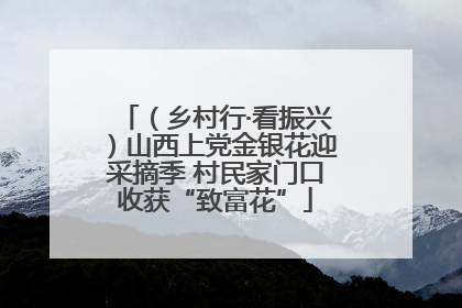 （乡村行·看振兴）山西上党金银花迎采摘季 村民家门口收获“致富花”