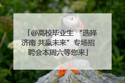 ＠高校毕业生 “选择济南 共赢未来”专场招聘会本周六等您来
