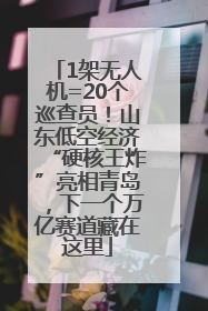 1架无人机=20个巡查员！山东低空经济“硬核王炸”亮相青岛，下一个万亿赛道藏在这里