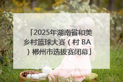 2025年湖南省和美乡村篮球大赛（村 BA）郴州市选拔赛闭幕