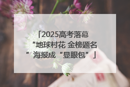 2025高考落幕 “地球村花 金榜题名”海报成“显眼包”