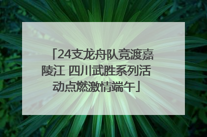 24支龙舟队竞渡嘉陵江 四川武胜系列活动点燃激情端午
