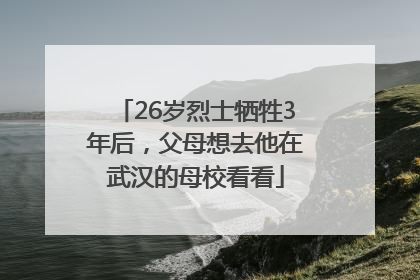26岁烈士牺牲3年后，父母想去他在武汉的母校看看