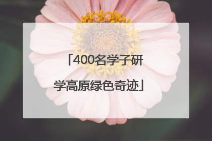 400名学子研学高原绿色奇迹