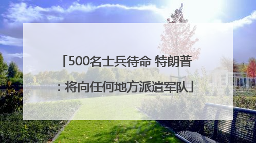 500名士兵待命 特朗普：将向任何地方派遣军队