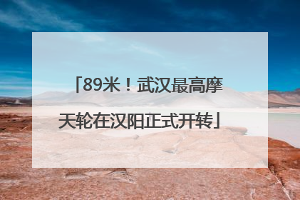 89米！武汉最高摩天轮在汉阳正式开转