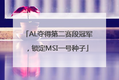 AL夺得第二赛段冠军，锁定MSI一号种子