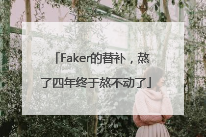 Faker的替补，熬了四年终于熬不动了