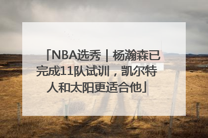 NBA选秀｜杨瀚森已完成11队试训，凯尔特人和太阳更适合他